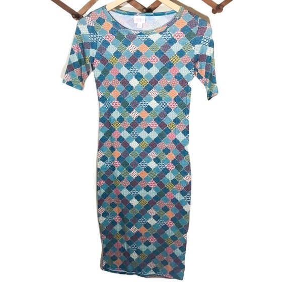 3/$25 🙌🏼 LuLaRoe Julia Patterned Stretchy Pencil Dress XXS - Picture 1 of 4